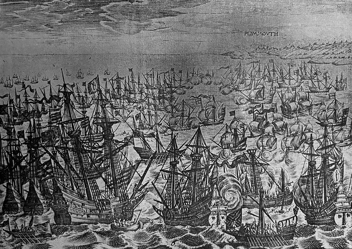 1588 - Defeat of the Spanish Armada off Plymouth